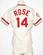 1976 Pete Rose Cincinnati Reds Game-Used & Autographed Home Jersey (JSA) (World Championship Season)