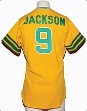 1975 Reggie Jackson Oakland As Game-Used & Autographed Home Knit Jersey (JSA)