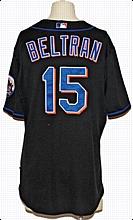 2007 Carlos Beltran NY Mets Game-Used Alternate Jersey (Mets-Steiner LOA)