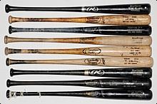 1998-99 New York Yankees Complete Lineup of Game-Used Bats (9) (PSA/DNA)