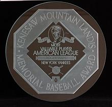 1960 & 1961 Roger Maris NY Yankees Glass A.L. MVP Awards (2)