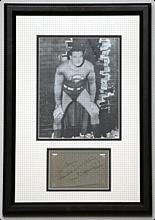Framed George "Superman" Reeves Autographed Cut & Photo (JSA)