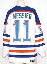 1990-1991 Mark Messier Edmonton Oilers Game-Used Home Jersey (Team LOA)