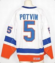 1984 Dennis Potvin NY Islanders Game-Used Home Jersey