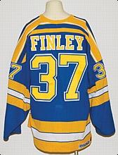 2003-2004 Jeff Finley St. Louis Blues Game-Used Road Throwback Jersey