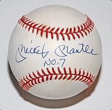 Mickey Mantle "NO 7" Single-Signed Baseball (JSA)