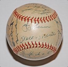 1956 NY Yankees Team Autographed Baseball (World Champions) (JSA)