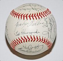 1975 Cincinnati Reds Team Autographed Baseball (World Champions) (JSA)