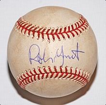 9/9/1992 Robin Yount 3,000 Hit Game-Used & Autographed Baseball (JSA)