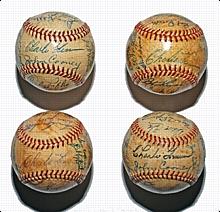 1953 & 1955 Milwaukee Braves Team Autographed Baseballs (4) (Bob Friend LOA) (JSA)