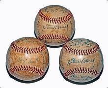 1952, 1954, 1955 Philadelphia Phillies Team Autographed Baseballs (3) (Bob Friend LOA) (JSA)