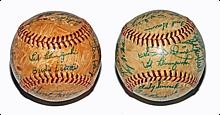 1953 & 1955 Cincinnati Reds Team Autographed Baseballs (2) (JSA) (Bob Friend LOA)