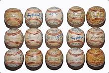 1950s-1960s Pittsburgh Pirates Team Autographed Baseballs w/ Roberto Clemente (15) with Original Spalding Baseball Boxes (4) (19) (Bob Friend LOA) (JSA)