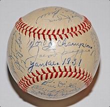 1951 NY Yankees Team Autographed Baseball (World Champions) (Jim Turner Collection) (JSA)
