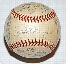 1951 NY Yankees Team Autographed Baseball (World Champions) (JSA)