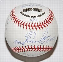 3000 Strike Outs - 300 Wins Club Autographed Baseball (JSA)