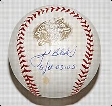 2003 Josh Beckett Autographed World Series Game-Used Baseball (JSA)