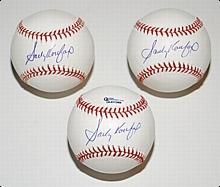 Lot of Sandy Koufax Single-Signed Baseballs (3) (JSA)