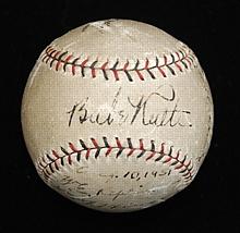 8/10/1931 Babe-Ruth, Lou Gehrig & Others Autographed Baseball (JSA)