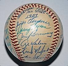 1957 American League All-Star Autographed Baseball (JSA)