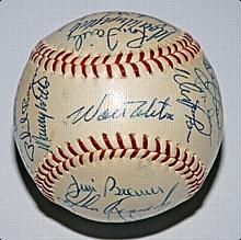 1966 Los Angeles Dodgers N.L. Champions Team Signed Baseball (JSA)