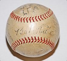 1934 Tour of Japan Autographed Baseball (JSA)
