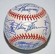 1986 NY Mets Team Autographed Baseball (World Champions) (JSA)