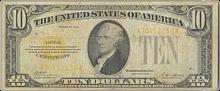 1928 Alexander Hamilton $10 Gold Certificate