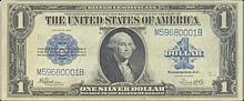 1923 George Washington Blue Seal $1 Silver Certificate (Uncirculated)
