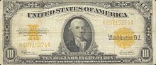 1922 Michael Hillegas $10 Gold Certificate (2)