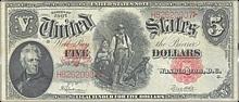 1907 Andrew Jackson Red Seal $5 Legal Tender Note (2)