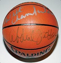 Wilt Chamberlain & Kareem Abdul-Jabbar Autographed Basketball (JSA)