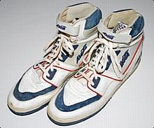 Late 1980s John "Spider" Sally Game-Used & Autographed Sneakers (JSA)