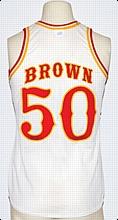 1975-1977 John Brown Atlanta Hawks Game-Used Home Jersey