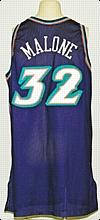 2000-2001 Karl Malone Utah Jazz Game-Used Road Jersey