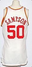 Early 1980s Ralph Sampson Houston Rockets Game-Used Home Jersey