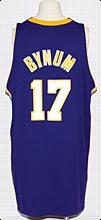 2005-2006 Andrew Bynum Rookie LA Lakers Game-Used Road Jersey