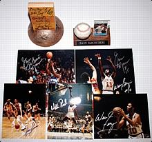 Lot of NY Knicks Autographed Items (8) (JSA)