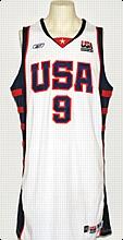 2004 Lebron James Team USA Olympic Game-Used Home Uniform (2)
