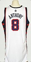 2004 Carmelo Anthony Team USA Olympic Game-Used Home Uniform (2)