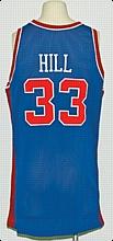 1995-1996 Grant Hill Detroit Pistons Game-Used Road Jersey