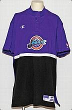 1998-1999 John Stockton Utah Jazz Worn Shooting Shirt