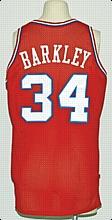 1989-1990 Charles Barkley Philadelphia 76ers Game-Used & Autod Road Jersey (JSA)