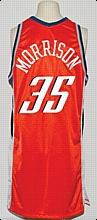 2006-2007 Adam Morrison Rookie Charlotte Bobcats Game-Used Road Jersey