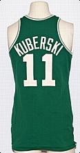 Early 1970s Steve Kuberski Boston Celtics Game-Used Road Knit Jersey
