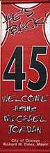 1994-1995 Michael Jordan Chicago Bulls "Welcome Back 45" Street Banner