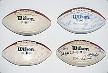 Lot of Four Autographed Footballs - One HOFers & Three KC Chiefs (4) (JSA)