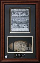 Framed 1952 NY Giants Team Autographed Football (JSA)