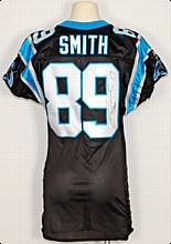 2005 Steve Smith Carolina Panthers Game-Used & Autographed Home Jersey (JSA)
