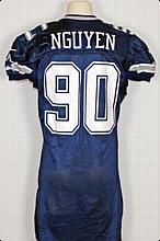 1997 Dat Nguyen Dallas Cowboys Game-Used Road Jersey
